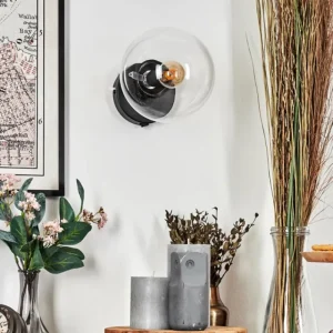 hofstein Koyoto Boule lumineuse, Applique murale, Spot mural Clair, 1 lumière* Lampes En Verre