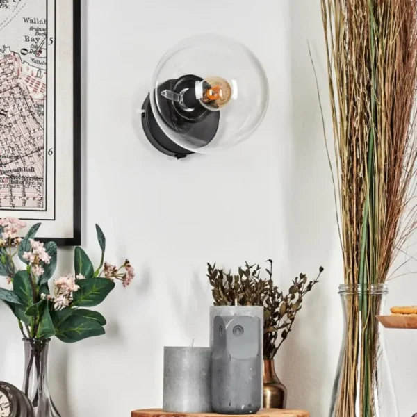 hofstein Koyoto Boule lumineuse, Applique murale, Spot mural Clair, 1 lumière* Lampes En Verre