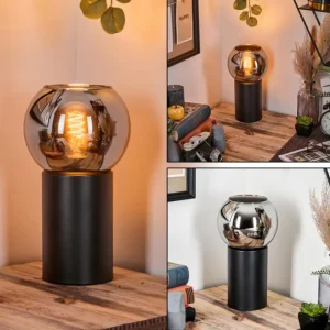 hofstein Koyoto Boule lumineuse, Lampe de bureau, Lampe à poser Chrome, Fumé, 1 lumière* Lampes Modernes