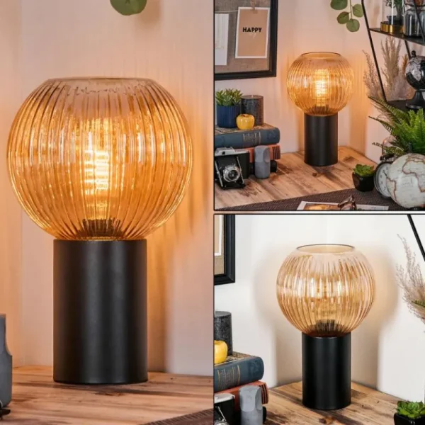 hofstein Koyoto Boule lumineuse, Lampe de bureau, Lampe à poser 11 cm Ambre, 1 lumière* Lampes Modernes