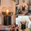 hofstein Koyoto Boule lumineuse, Lampe de bureau, Lampe à poser Chrome, Clair, Fumé, 1 lumière* Lampes Modernes