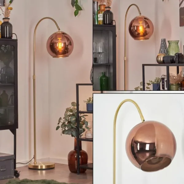 hofstein Koyoto Boule lumineuse, Lampadaire Laiton, 1 lumière* Lampes En Verre