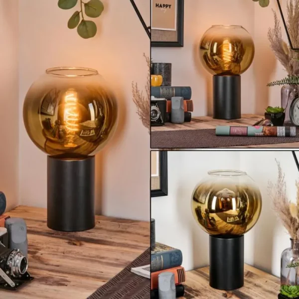 hofstein Koyoto Boule lumineuse, Lampe de bureau, Lampe à poser Or, Clair, 1 lumière* Lampes En Verre