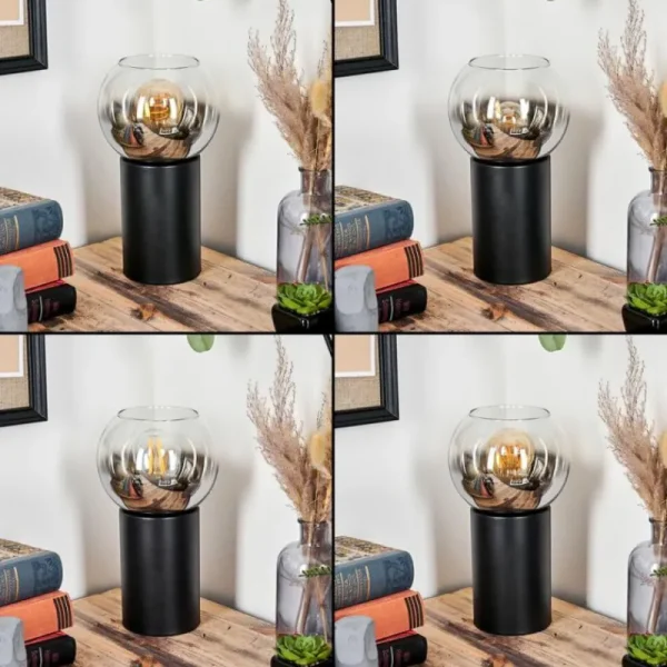 hofstein Koyoto Boule lumineuse, Lampe de bureau, Lampe à poser Chrome, Clair, Fumé, 1 lumière* Lampes Modernes
