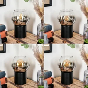 hofstein Koyoto Boule lumineuse, Lampe de bureau, Lampe à poser Chrome, Clair, Fumé, 1 lumière* Lampes Modernes