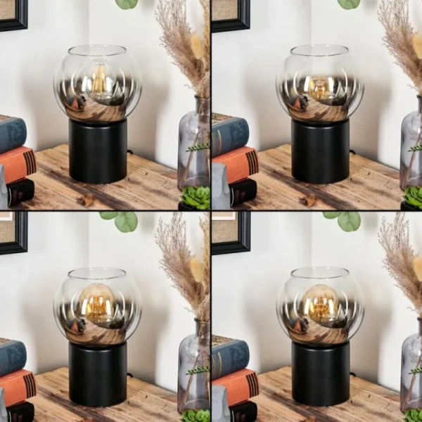 hofstein Koyoto Boule lumineuse, Lampe de bureau, Lampe à poser Chrome, Clair, Fumé, 1 lumière* Lampes Modernes