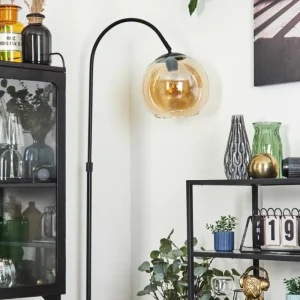 hofstein Koyoto Boule lumineuse, Lampadaire Ambre, 1 lumière* Lampes En Verre