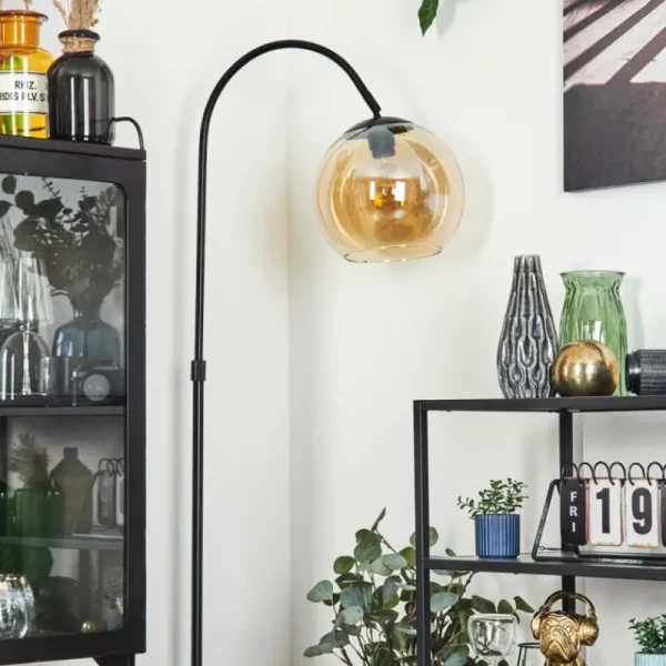 hofstein Koyoto Boule lumineuse, Lampadaire Ambre, 1 lumière* Lampes En Verre