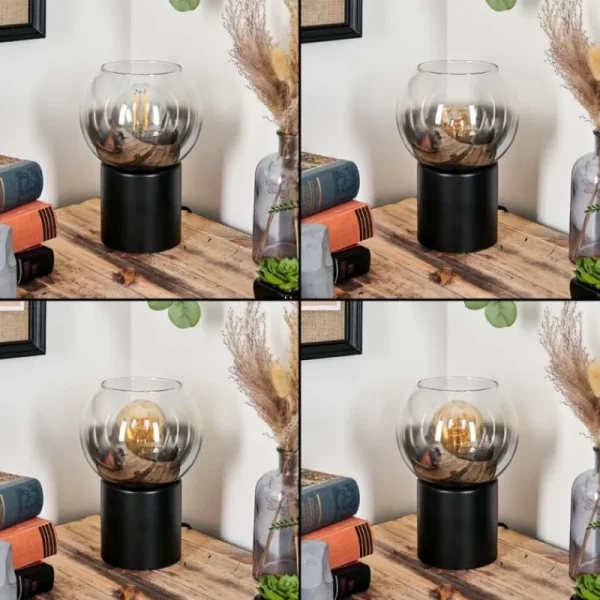 hofstein Koyoto Boule lumineuse, Lampe de bureau, Lampe à poser Clair, Fumé, 1 lumière* Lampes Modernes