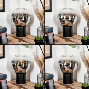 hofstein Koyoto Boule lumineuse, Lampe de bureau, Lampe à poser Chrome, Clair, Fumé, 1 lumière* Lampes Modernes