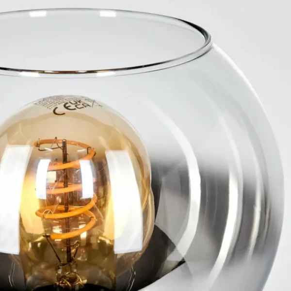 hofstein Koyoto Boule lumineuse, Lampe de bureau, Lampe à poser Chrome, Clair, Fumé, 1 lumière* Lampes Modernes