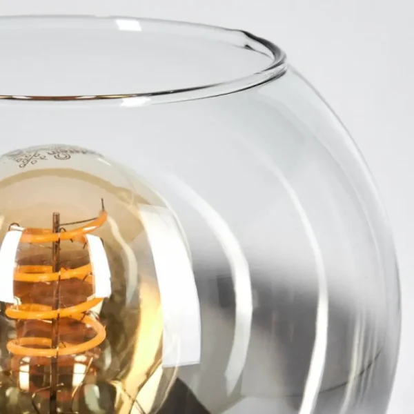 hofstein Koyoto Boule lumineuse, Lampe de bureau, Lampe à poser Chrome, Clair, Fumé, 1 lumière* Lampes Modernes