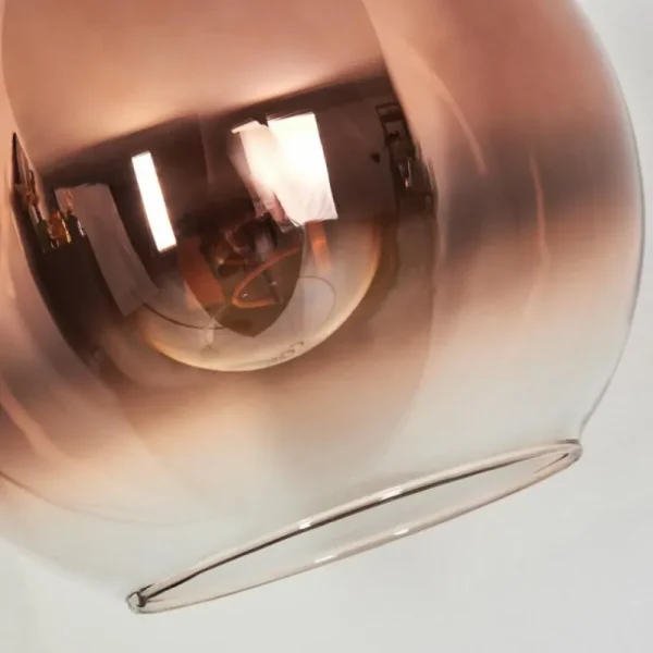 hofstein Koyoto Boule lumineuse, Lampadaire Clair, Cuivré, 1 lumière* Lampes En Verre