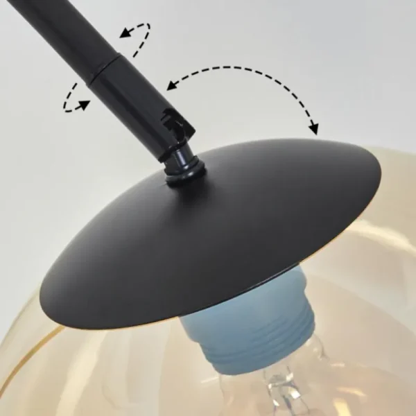 hofstein Koyoto Boule lumineuse, Lampadaire Ambre, 1 lumière* Lampes En Verre