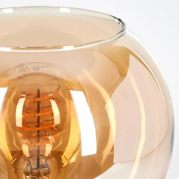 hofstein Koyoto Boule lumineuse, Lampe de bureau, Lampe à poser Ambre, 1 lumière* Lampes En Verre