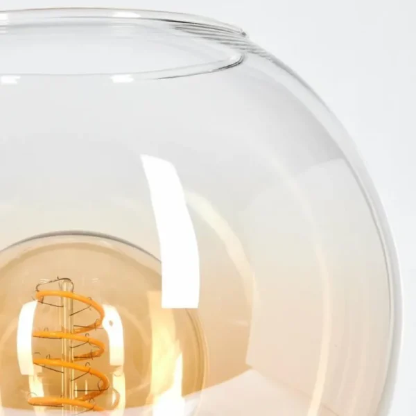 hofstein Koyoto Boule lumineuse, Lampe de bureau, Lampe à poser 20 cm Ambre, Clair, 1 lumière* Lampes En Verre