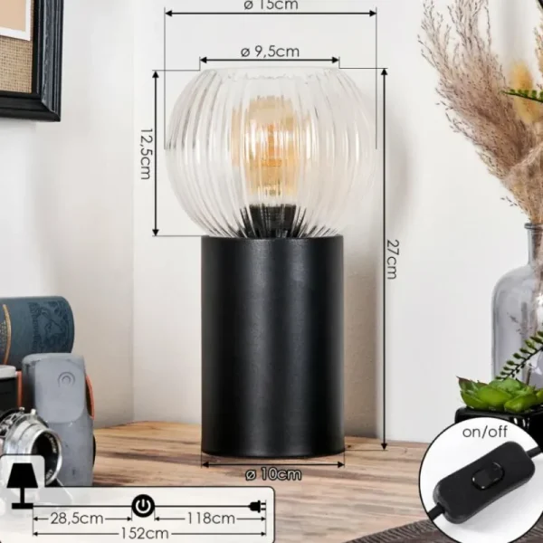 hofstein Koyoto Boule lumineuse, Lampe de bureau, Lampe à poser Clair, 1 lumière* Lampes Modernes