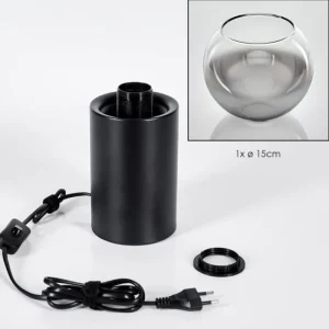 hofstein Koyoto Boule lumineuse, Lampe de bureau, Lampe à poser Chrome, Clair, Fumé, 1 lumière* Lampes Modernes
