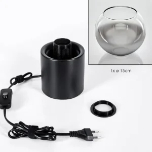 hofstein Koyoto Boule lumineuse, Lampe de bureau, Lampe à poser Chrome, Clair, Fumé, 1 lumière* Lampes Modernes