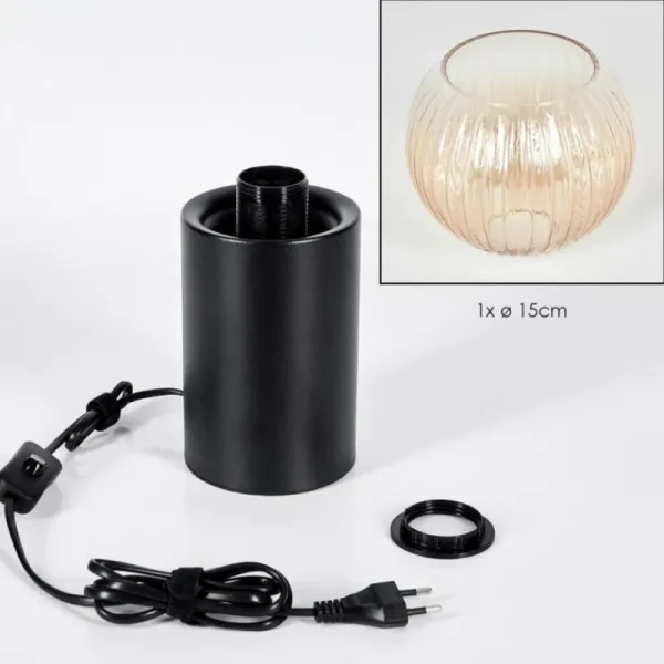 hofstein Koyoto Boule lumineuse, Lampe de bureau, Lampe à poser Ambre, Clair, 1 lumière* Lampes Modernes