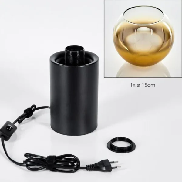 hofstein Koyoto Boule lumineuse, Lampe de bureau, Lampe à poser Or, Clair, 1 lumière* Lampes En Verre