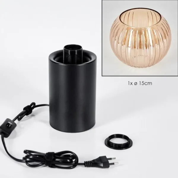 hofstein Koyoto Boule lumineuse, Lampe de bureau, Lampe à poser Ambre, 1 lumière* Lampes Modernes