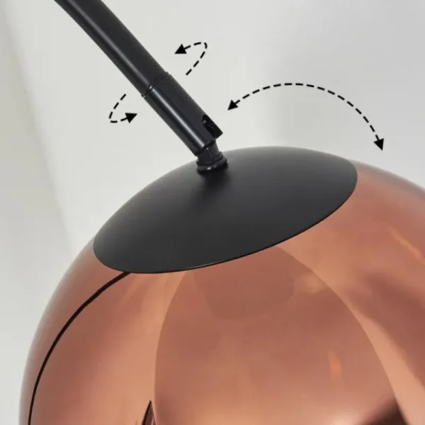 hofstein Koyoto Boule lumineuse, Lampadaire Cuivré, 1 lumière* Lampes En Verre
