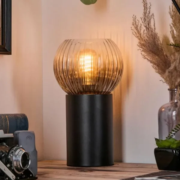 hofstein Koyoto Boule lumineuse, Lampe de bureau, Lampe à poser Clair, Fumé, 1 lumière* Lampes Modernes