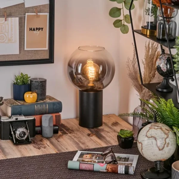 hofstein Koyoto Boule lumineuse, Lampe de bureau, Lampe à poser Clair, Fumé, 1 lumière* Lampes Modernes