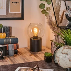 hofstein Koyoto Boule lumineuse, Lampe de bureau, Lampe à poser Clair, 1 lumière* Lampes En Verre