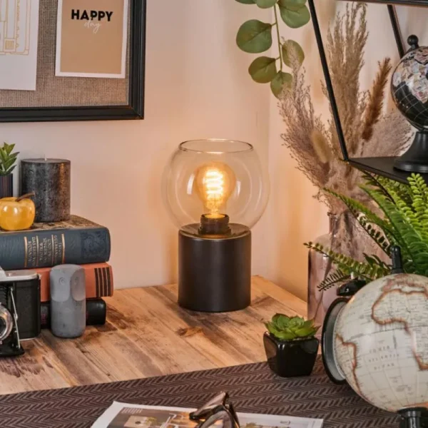 hofstein Koyoto Boule lumineuse, Lampe de bureau, Lampe à poser Clair, 1 lumière* Lampes En Verre