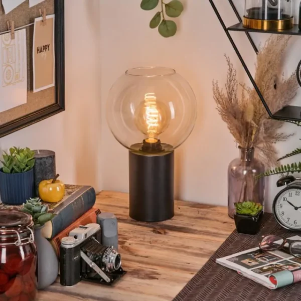 hofstein Koyoto Boule lumineuse, Lampe de bureau, Lampe à poser Clair, 1 lumière* Lampes En Verre