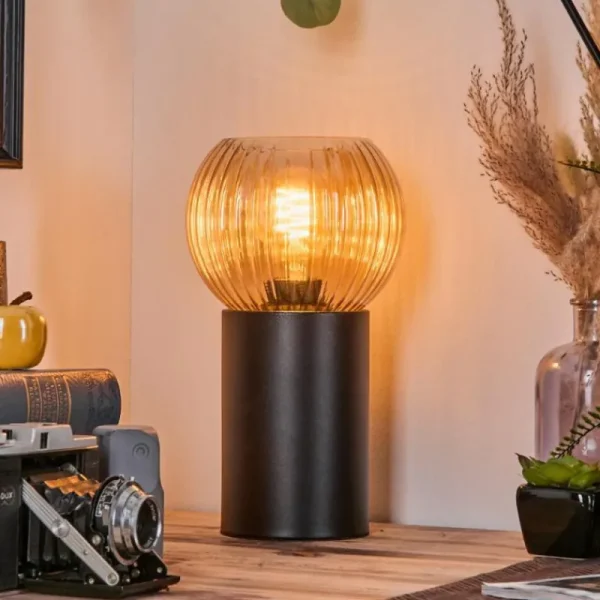 hofstein Koyoto Boule lumineuse, Lampe de bureau, Lampe à poser Ambre, 1 lumière* Lampes Modernes