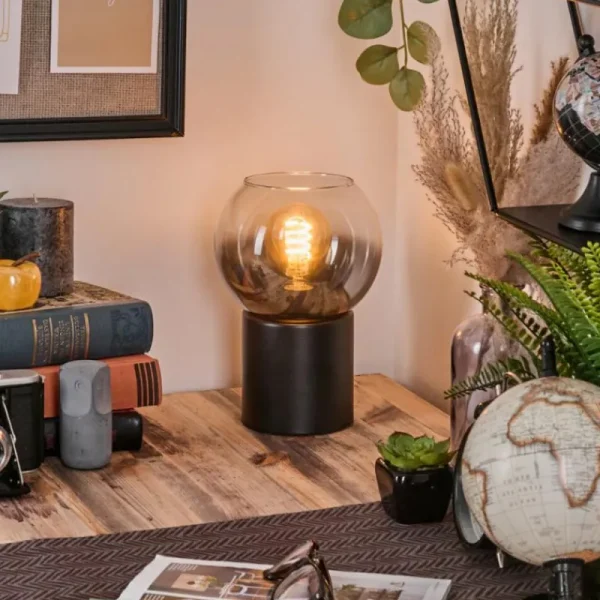 hofstein Koyoto Boule lumineuse, Lampe de bureau, Lampe à poser Clair, Fumé, 1 lumière* Lampes Modernes