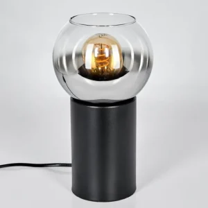 hofstein Koyoto Boule lumineuse, Lampe de bureau, Lampe à poser Chrome, Clair, Fumé, 1 lumière* Lampes Modernes