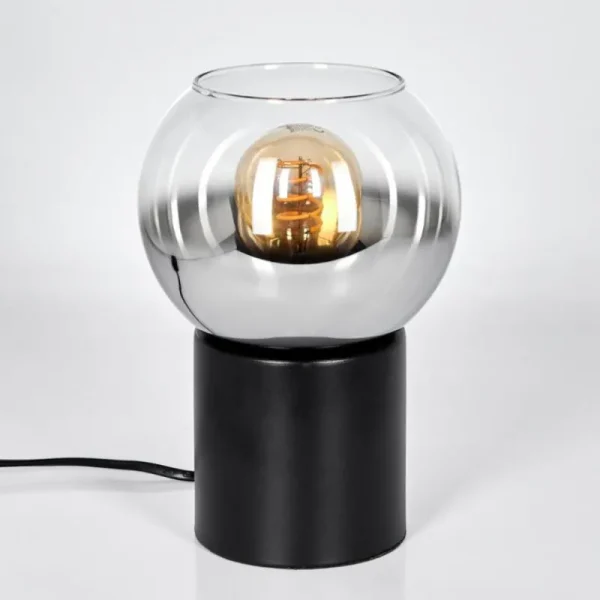 hofstein Koyoto Boule lumineuse, Lampe de bureau, Lampe à poser Chrome, Clair, Fumé, 1 lumière* Lampes Modernes