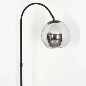hofstein Koyoto Boule lumineuse, Lampadaire Chrome, Fumé, 1 lumière* Lampes Modernes