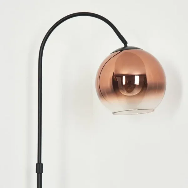 hofstein Koyoto Boule lumineuse, Lampadaire Clair, Cuivré, 1 lumière* Lampes En Verre