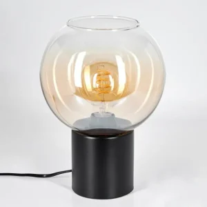 hofstein Koyoto Boule lumineuse, Lampe de bureau, Lampe à poser 20 cm Ambre, Clair, 1 lumière* Lampes En Verre