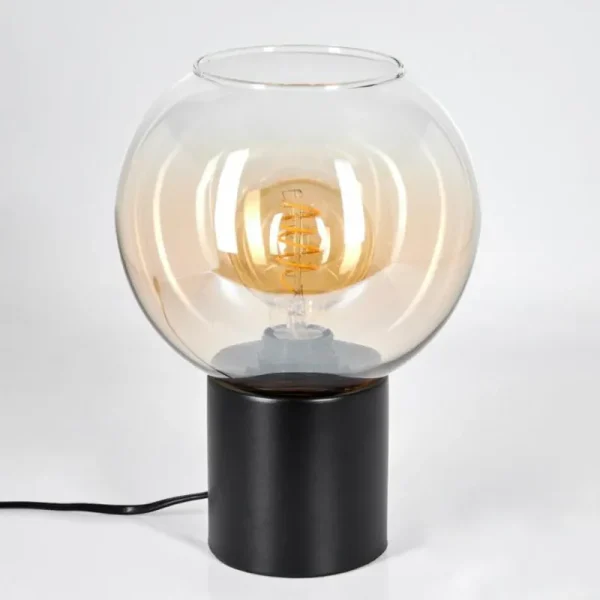 hofstein Koyoto Boule lumineuse, Lampe de bureau, Lampe à poser 20 cm Ambre, Clair, 1 lumière* Lampes En Verre