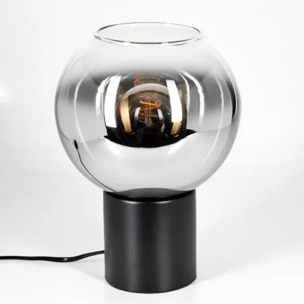 hofstein Koyoto Boule lumineuse, Lampe de bureau, Lampe à poser Chrome, Clair, Fumé, 1 lumière* Lampes Modernes