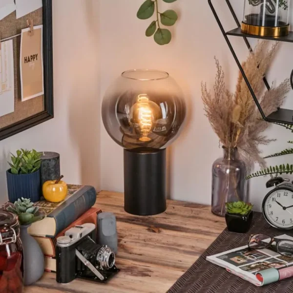 hofstein Koyoto Boule lumineuse, Lampe de bureau, Lampe à poser Clair, Fumé, 1 lumière* Lampes Modernes