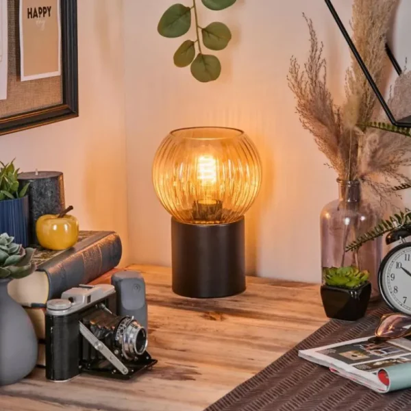 hofstein Koyoto Boule lumineuse, Lampe de bureau, Lampe à poser Ambre, 1 lumière* Lampes Modernes