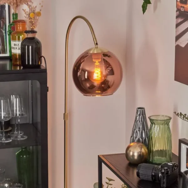 hofstein Koyoto Boule lumineuse, Lampadaire Laiton, 1 lumière* Lampes En Verre