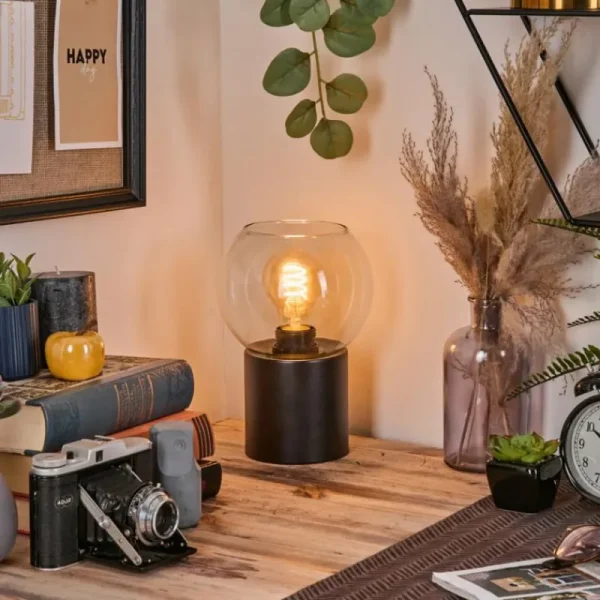 hofstein Koyoto Boule lumineuse, Lampe de bureau, Lampe à poser Clair, 1 lumière* Lampes En Verre
