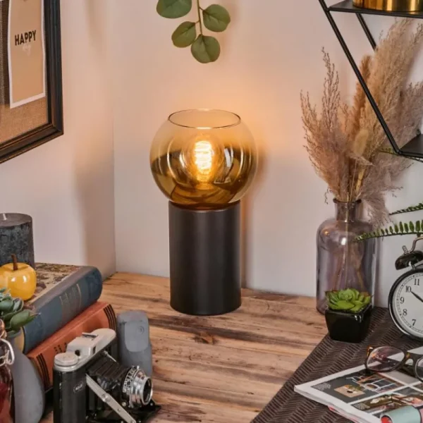 hofstein Koyoto Boule lumineuse, Lampe de bureau, Lampe à poser Or, Clair, 1 lumière* Lampes En Verre