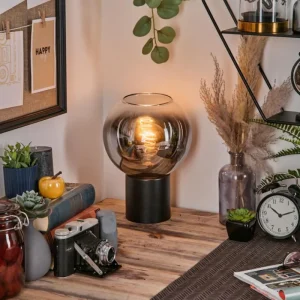 hofstein Koyoto Boule lumineuse, Lampe de bureau, Lampe à poser Chrome, Clair, Fumé, 1 lumière* Lampes Modernes