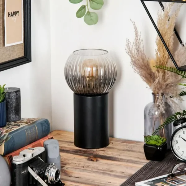 hofstein Koyoto Boule lumineuse, Lampe de bureau, Lampe à poser Clair, Fumé, 1 lumière* Lampes Modernes