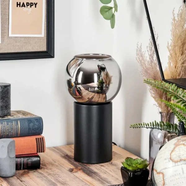 hofstein Koyoto Boule lumineuse, Lampe de bureau, Lampe à poser Chrome, Fumé, 1 lumière* Lampes Modernes