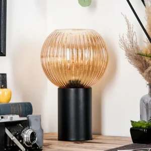 hofstein Koyoto Boule lumineuse, Lampe de bureau, Lampe à poser 11 cm Ambre, 1 lumière* Lampes Modernes
